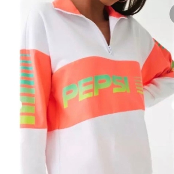 F21 X PEPSI Long Sleeve Quarter Zip Pullover - Picture 2 of 9